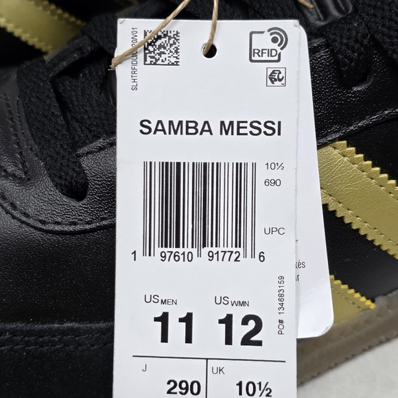 adidas Samba x Lionel Messi Triunfo Dorado Black Gold Men Shoes IH8159 Sz 11 New - Picture 4 of 12